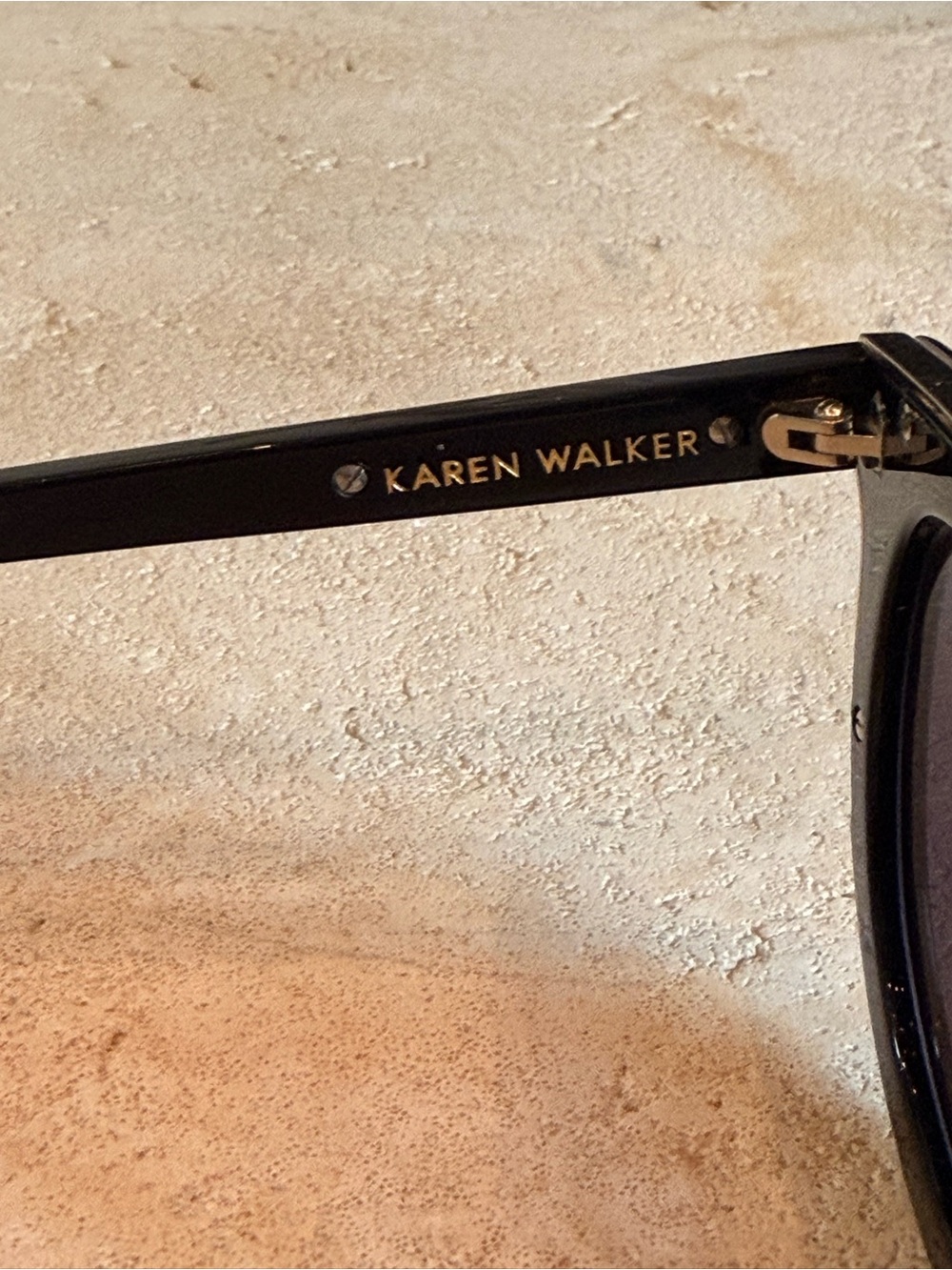 Karen Walker Super Duper Strength Black Oversized Sunglasses - Picture 4 of 4